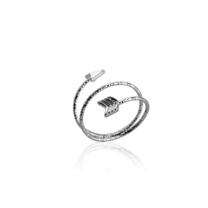 Arrow design adjustable ring