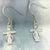 Sterling silver tiny Cross  Earrings