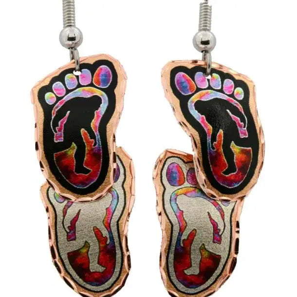 Dangling Bigfoot Sasquatch Earrings