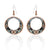 Blue Flower Hoop Earrings F-21