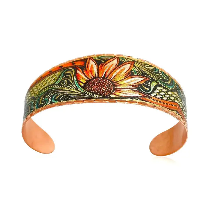 western  Sunflowers  Cuff Bracelet
