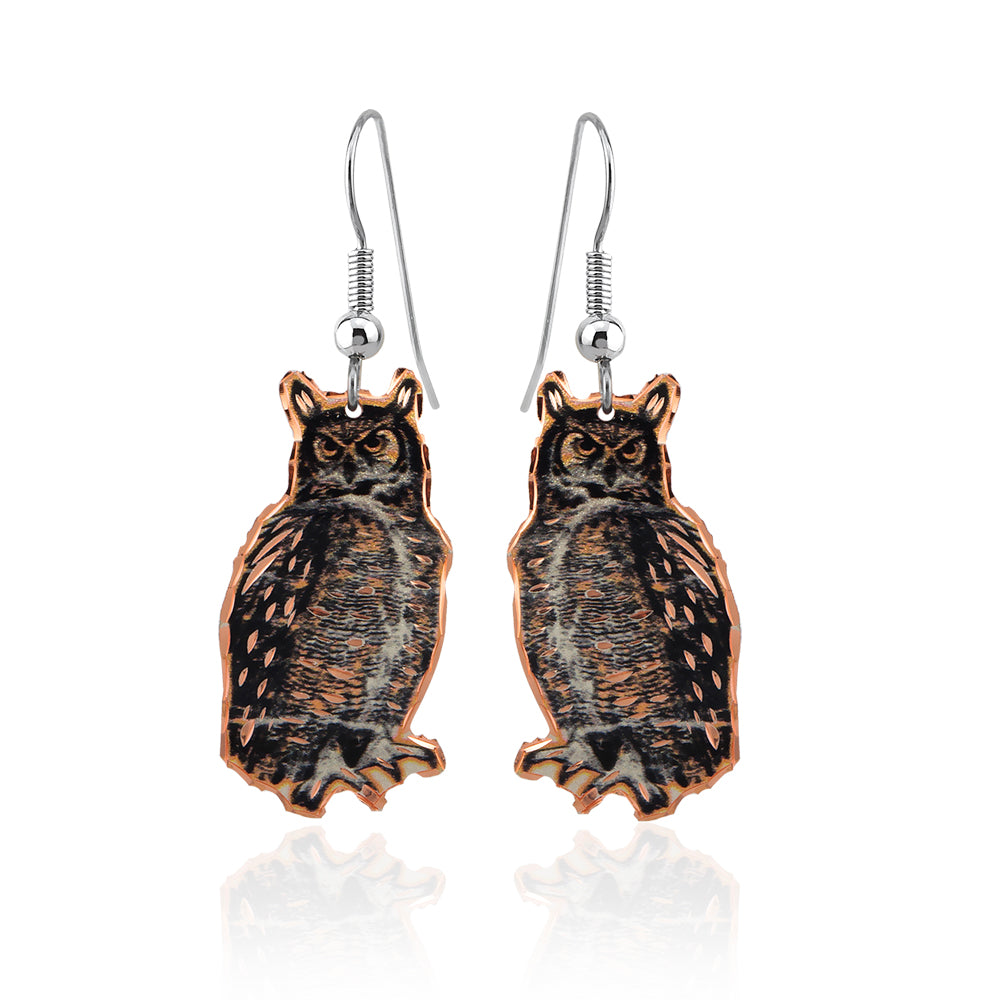 Owl shape earrings
