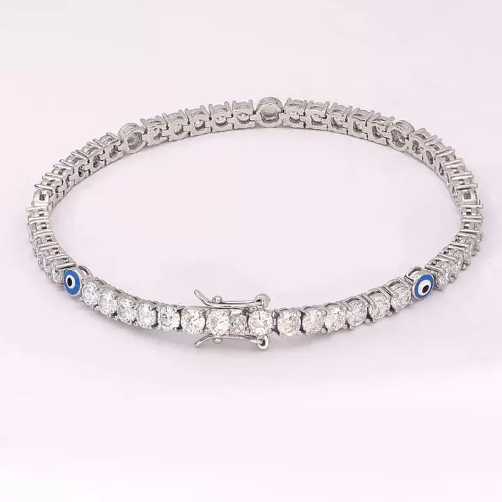 Eye Bracelet w/ Zirconia stones  clasp style