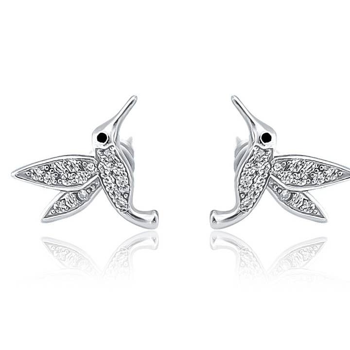 Sterling silver hummingbird  Earrings
