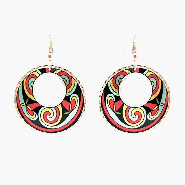 Copper Celtic style  Irish earrings