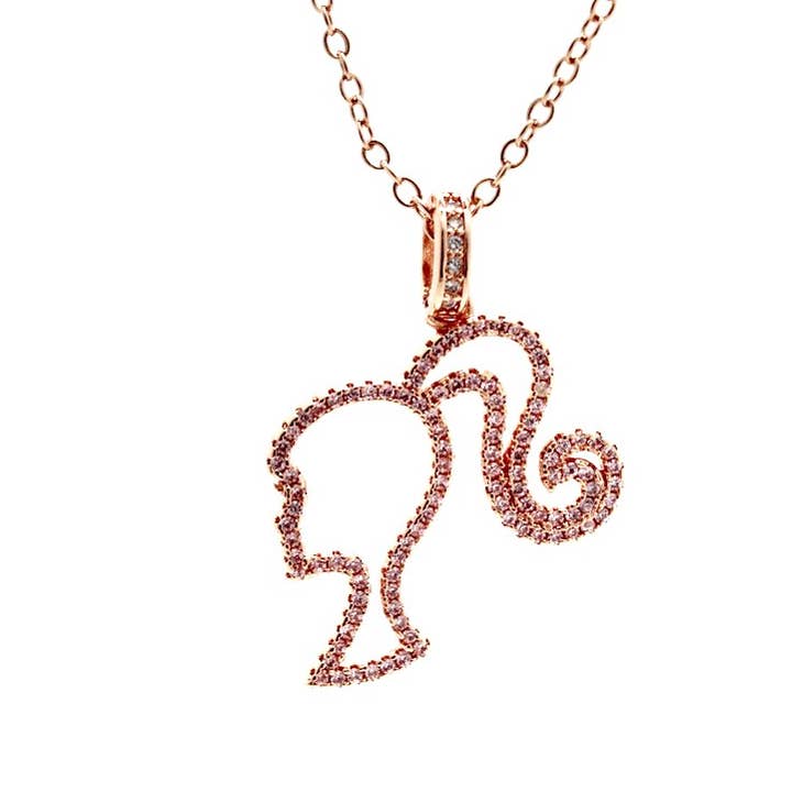 Stainless Rose gold  color Barbie   Necklace