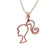 Stainless Rose gold  color Barbie   Necklace