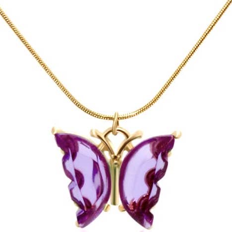 Purple  Butterfly Necklaces