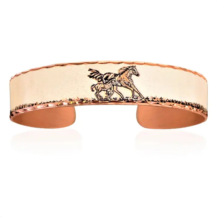 Horse &amp; Foal Cuff Bracelet