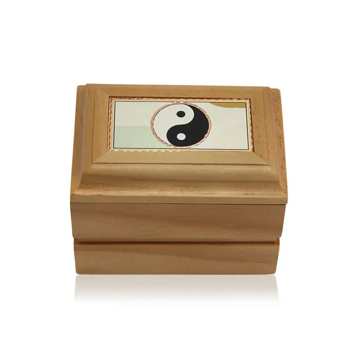 Wooden Keepsake  Box Yin Yang