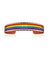 Rainbow colors narrow adjustable bracelet