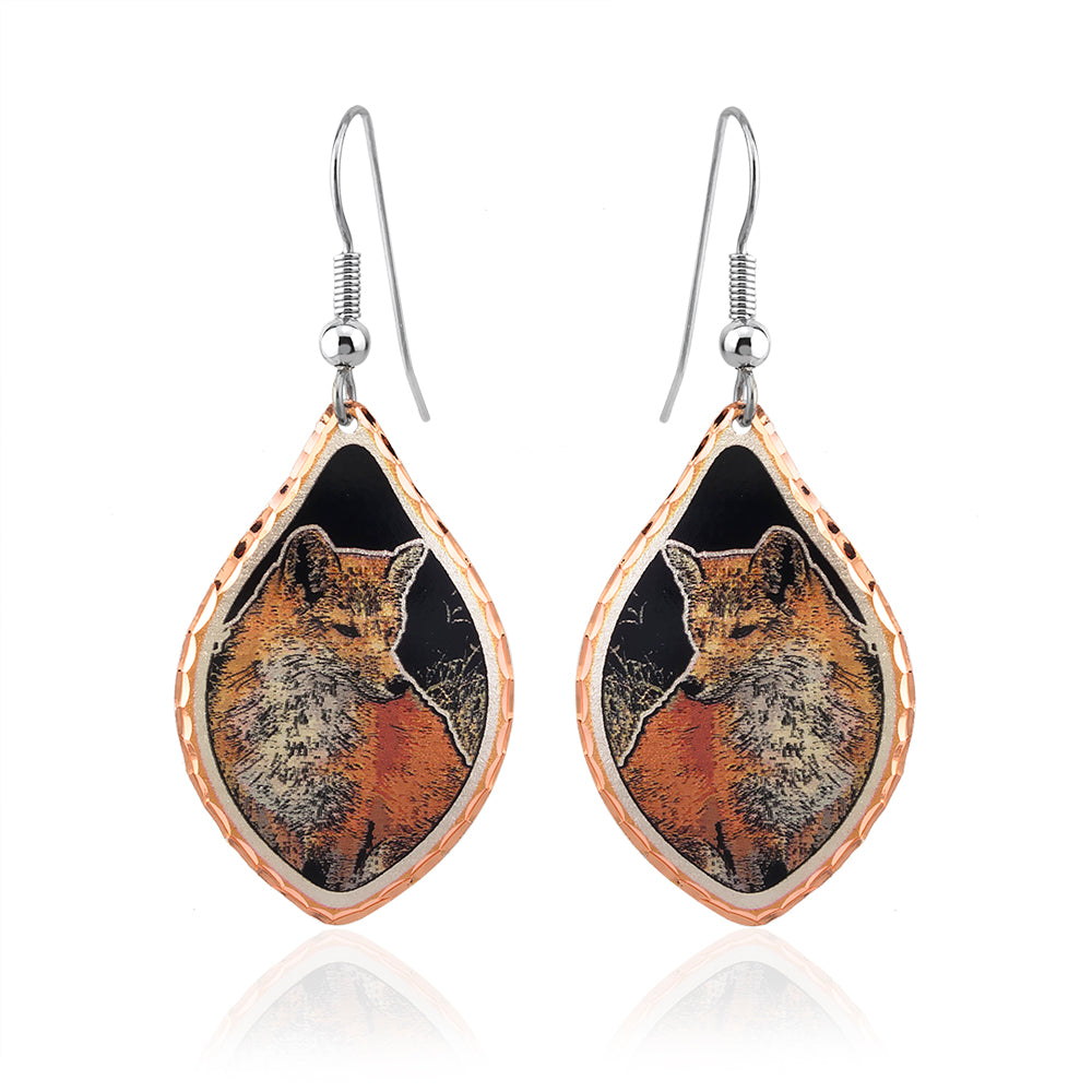 Fox design earrings