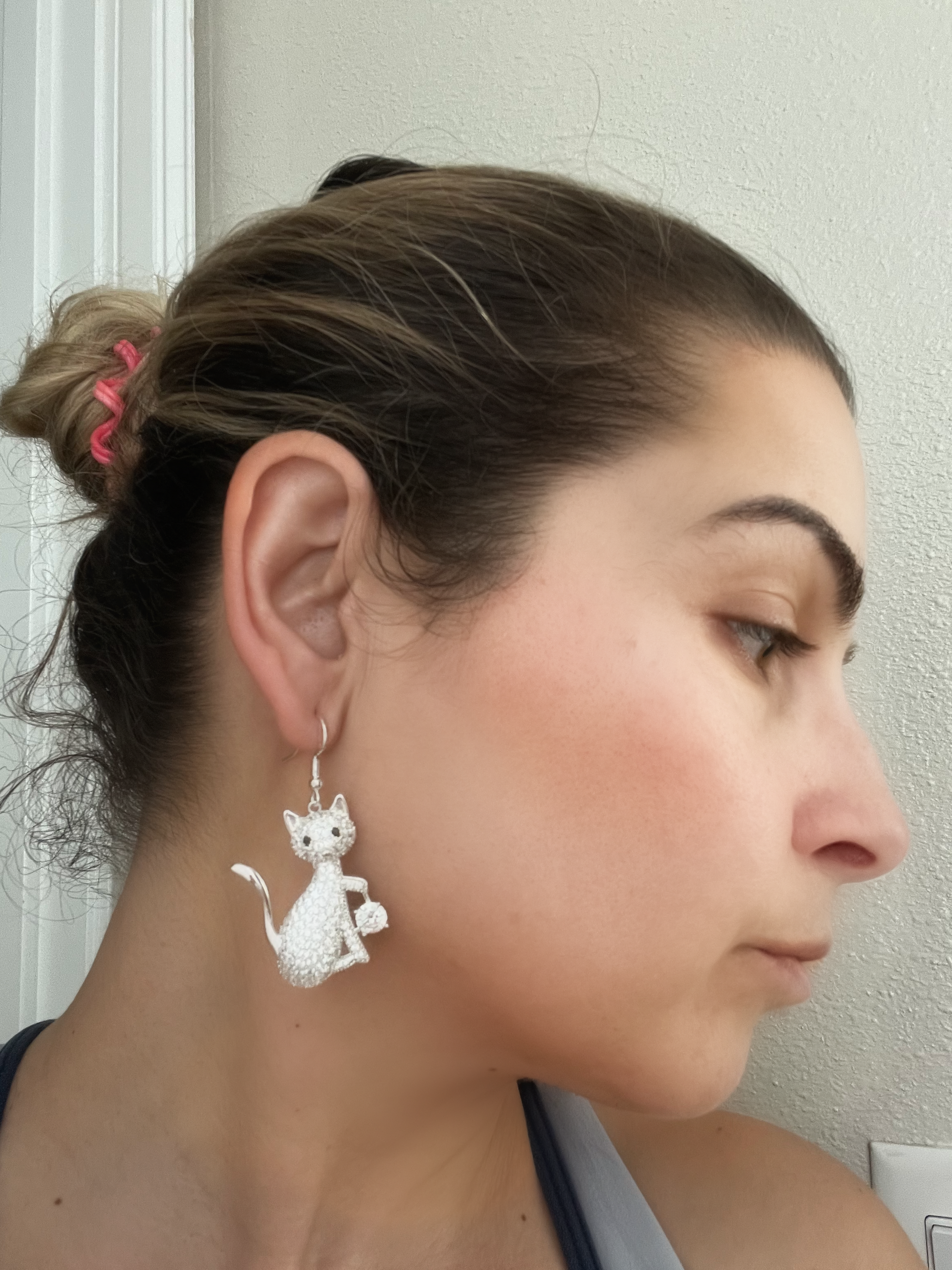 Cat zircon earrings