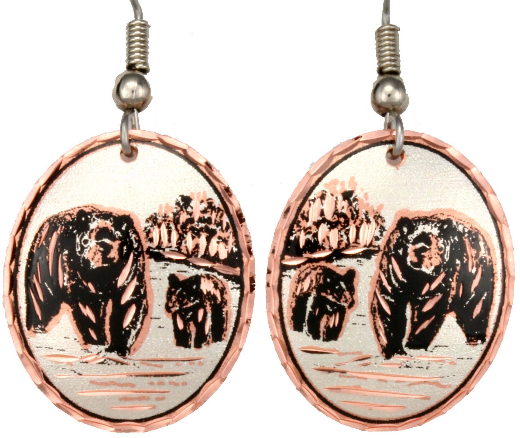 Bear design earrings
