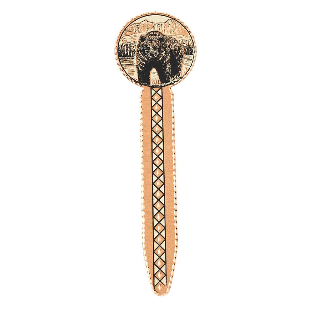 Grizzly bear copper bookmark LO-21