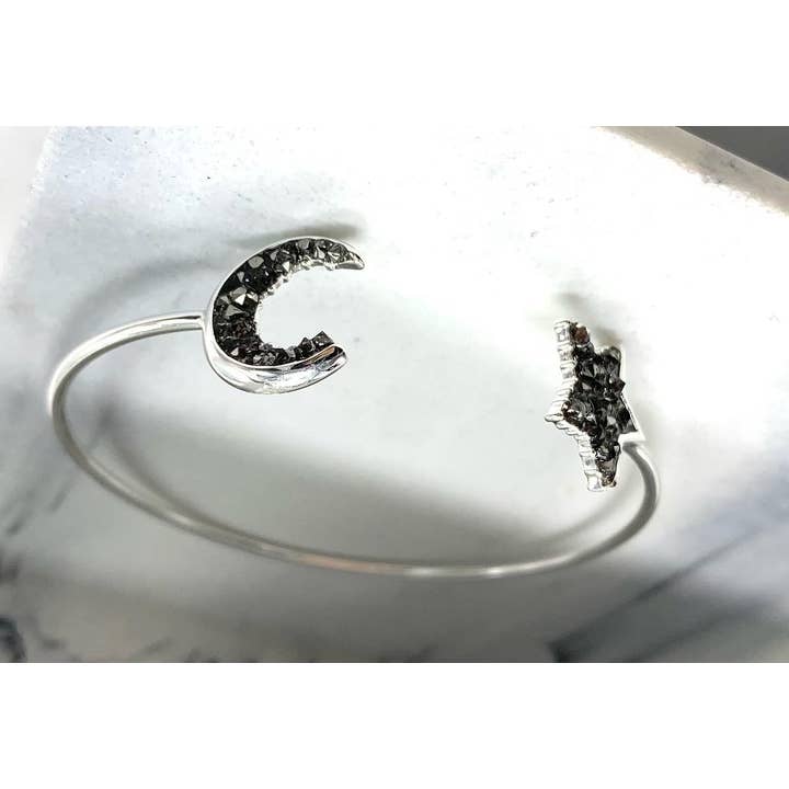 Moon and Star Narrow Stainless steel  Bracelet