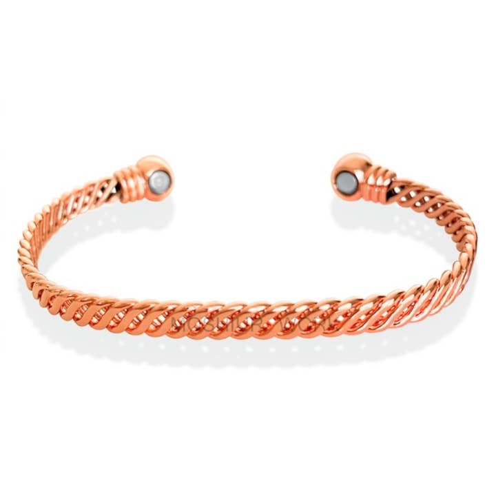 plain copper bracelet with magnets