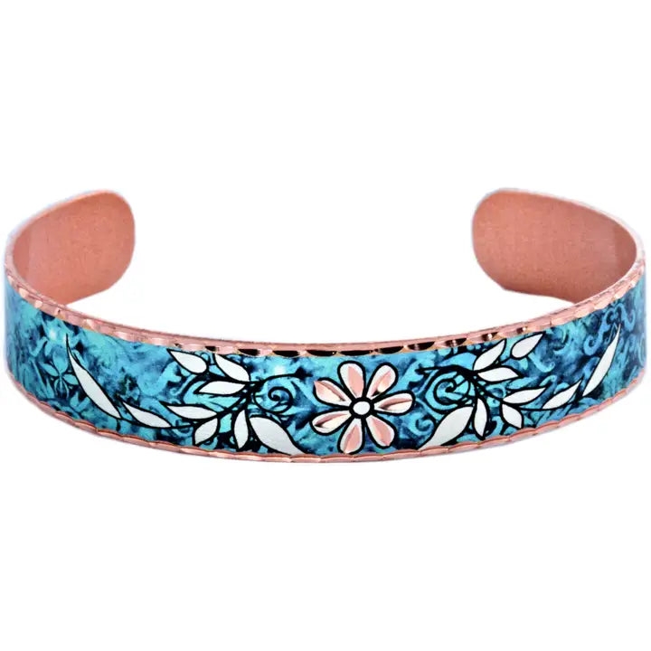 Blue Background Flower Bracelets