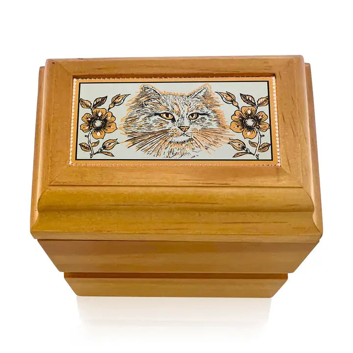 keepsake Wooden Box black  cat
