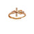 Cross design rose gold adjustable ring