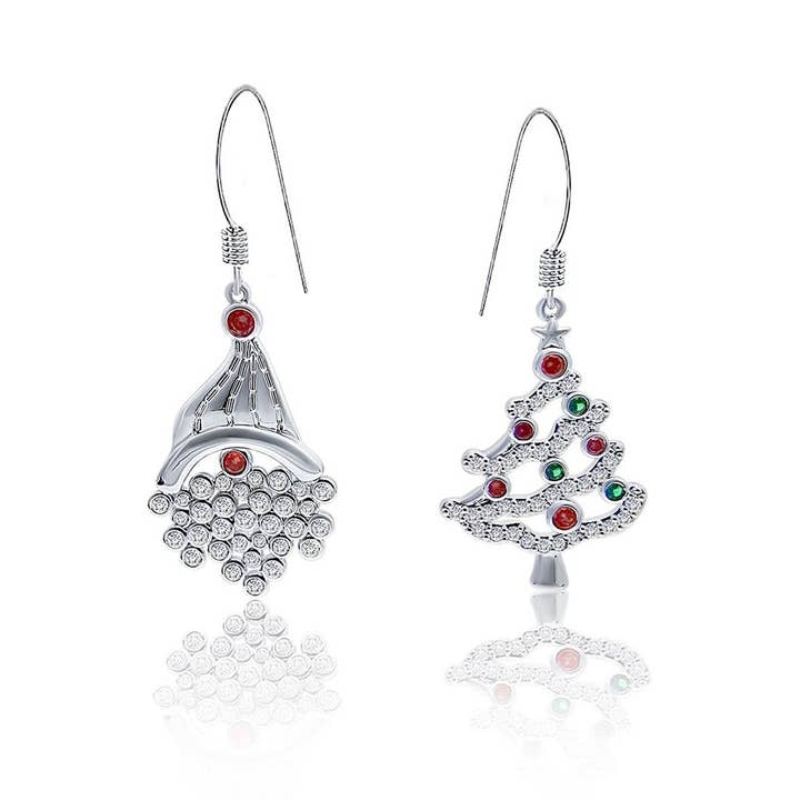 Gnome  and Christmas Tree Dangly earrings