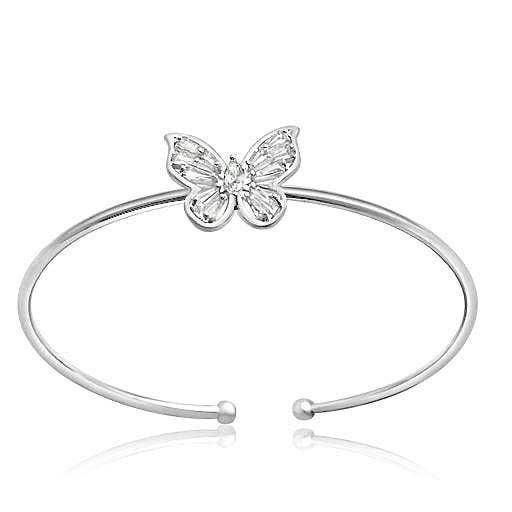 925 Sterling silver   butterfly  bracelet with stones