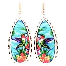 Teardrop Hummingbird Earrings