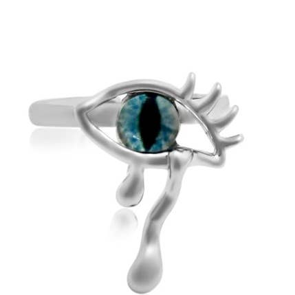 animal eye tear adjustable ring