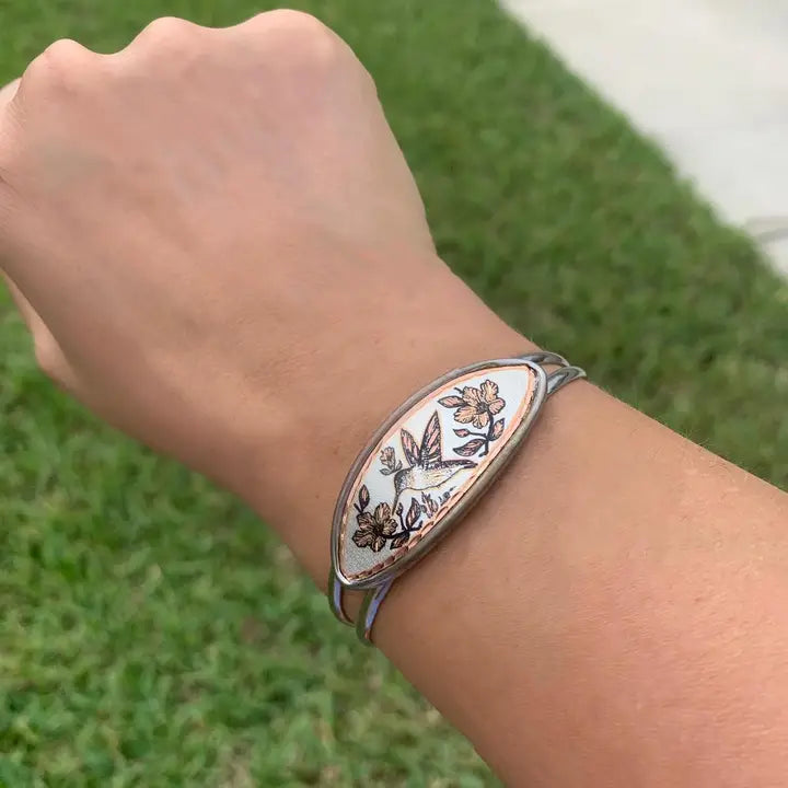 Hummingbird Dainty Wire Bracelet