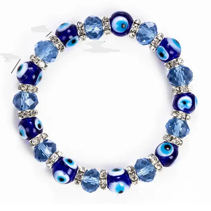 Evil Eye beads  stretch Bracelet