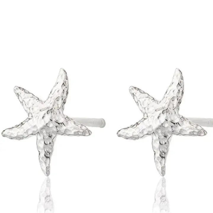 Sea Starfish tiny stud  sterling silver Earrings