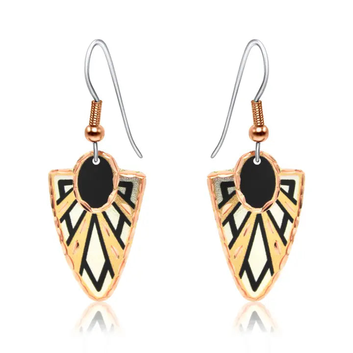 Copper reflections deco \Earrings