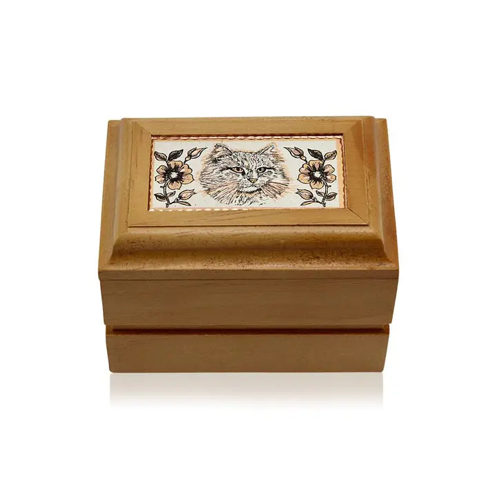 keepsake Wooden Box black  cat