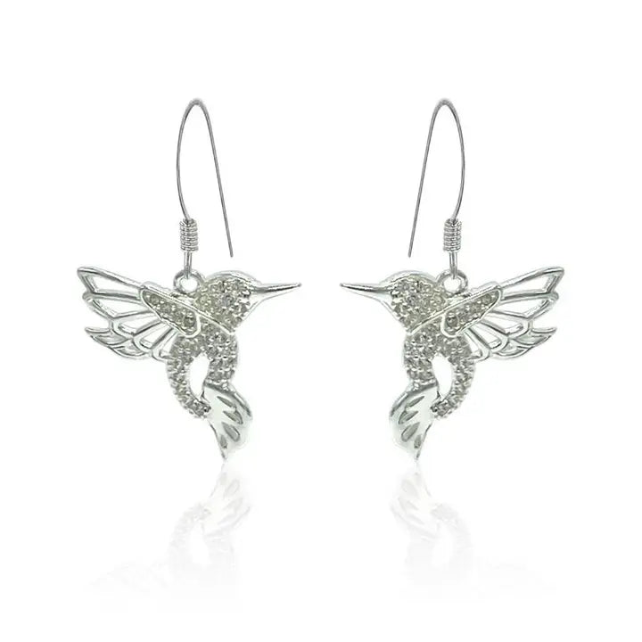 sterling  silver hummingbird beautiful   earrings