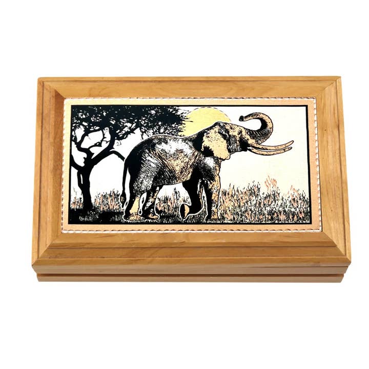 Elephant Wooden Box