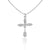 Cross  design silver color necklace