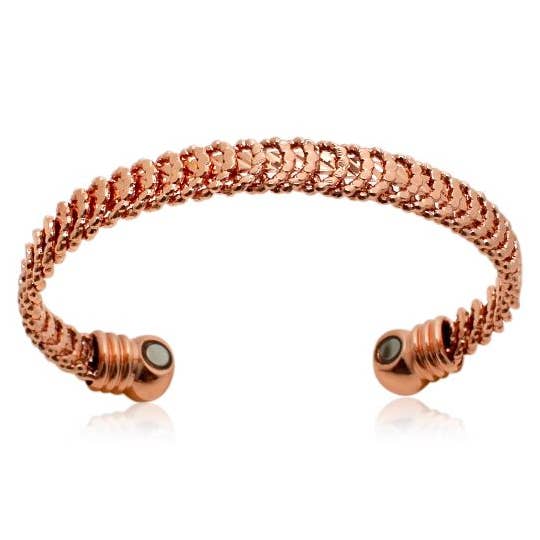 plain copper bracelet with magnets for ladies