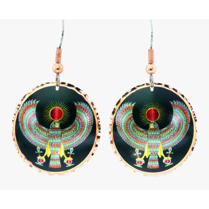 Ancient Egyptian Hawk Horus Earrings