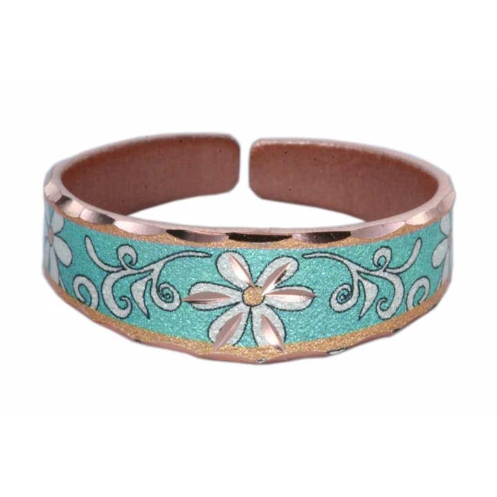 LIGHT BLUE Floral Design Earrings