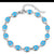 Blue evil eye  steel  adjustable anklet