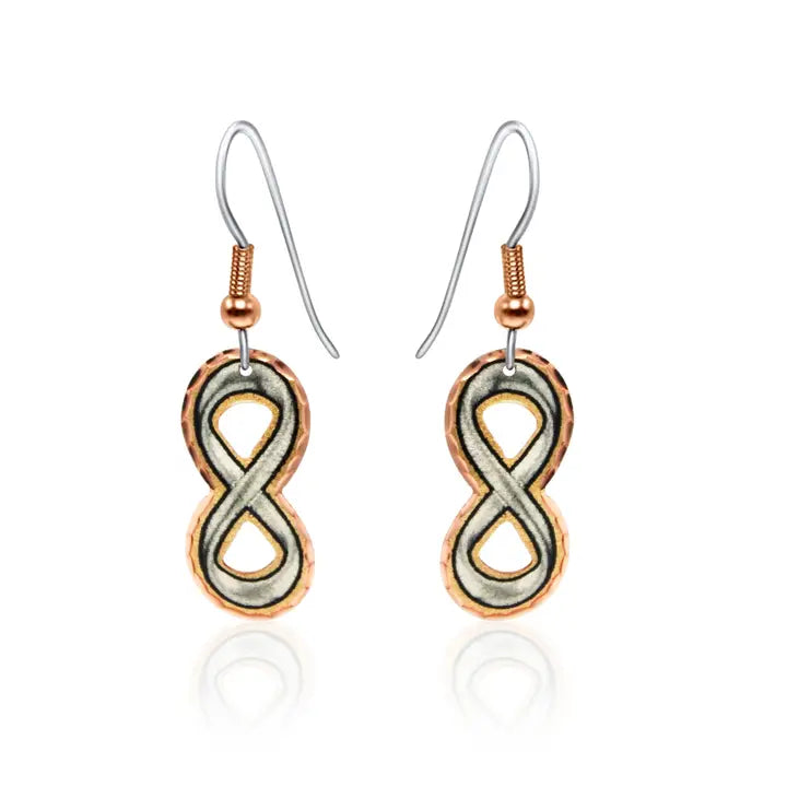 Infinity symbol   Copper Earrings