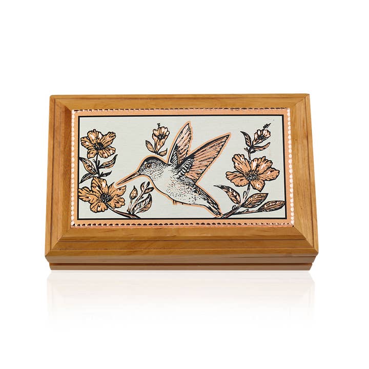 Wooden Box Amazing Hummingbird
