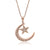 Rose gold Moon and Star Necklace