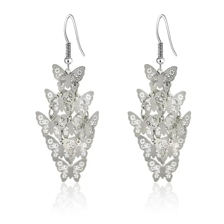 Stainless Steel   Butterflies Earrings