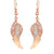 Rose gold angel wing earrings  w/ zircon