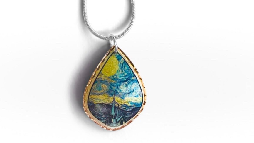 Van Gogh Starry Nights design necklace