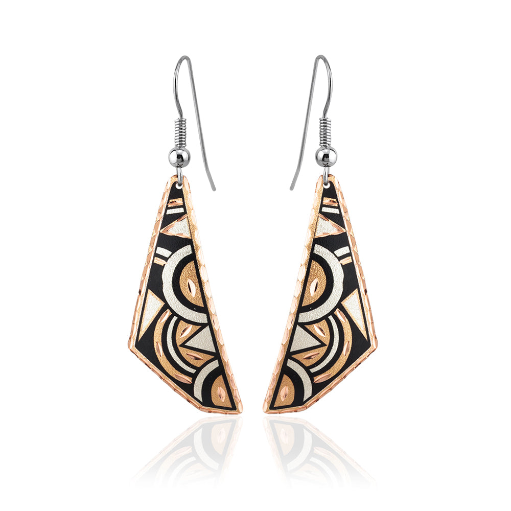 Western triangle look earrings