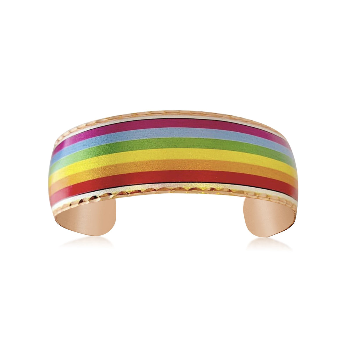 Rainbow design adjustable wide bracelet