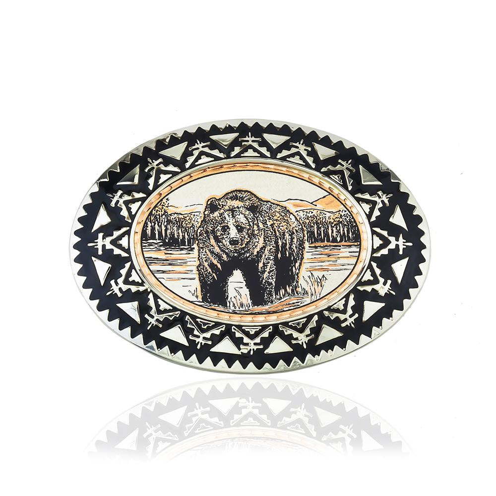 Bear design belt buckle
