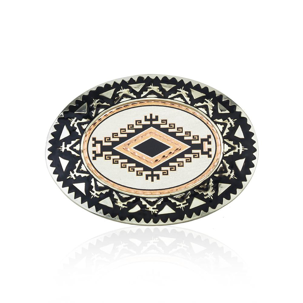 Southwestern native design belt buckle